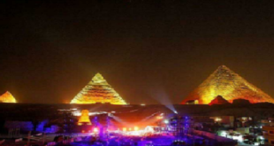أضواء شمسية مغربية أنارت أهرامات الجيزة بمصر